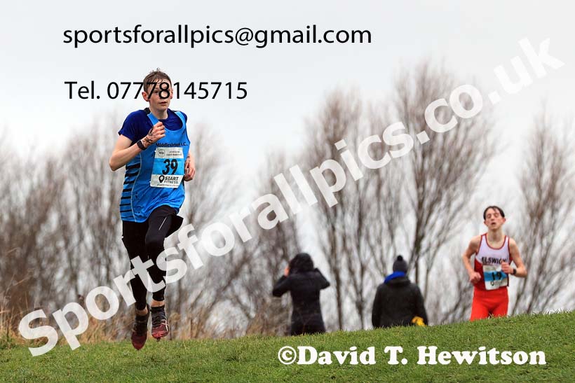 Boys under-13s 2023 North Eastern Cross Country Champs., Temple Park, South Shields. Photo: David T. Hewitson/Sports for All Pics
